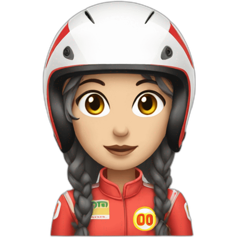 racing car girl emoji