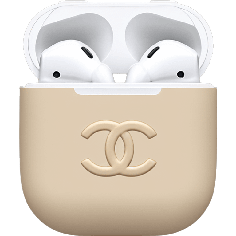 Chanel beige AirPods emoji