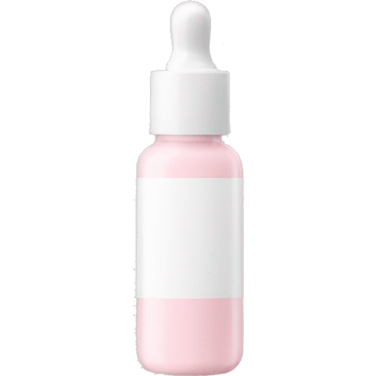 Pale pink serum bottle with white top emoji