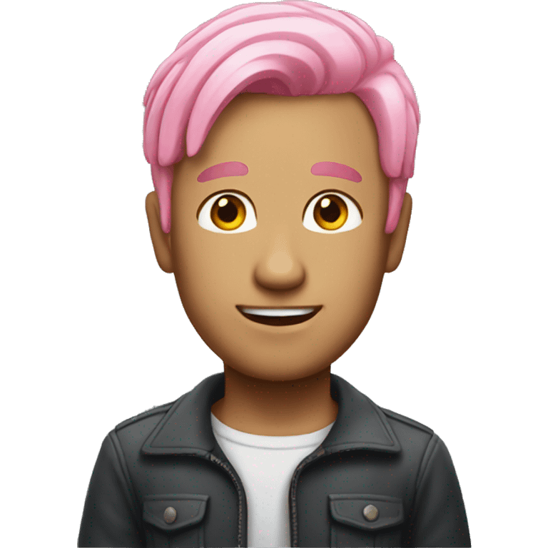 A man with pink hair emoji