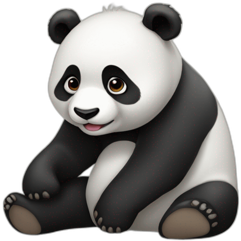 Panda calin chien emoji