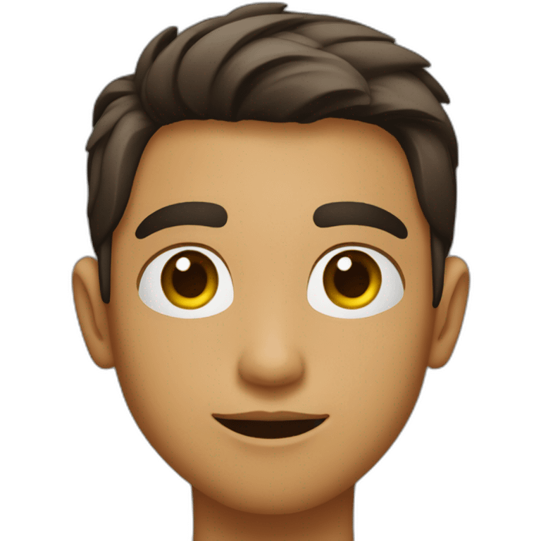 Chico adolescente usando anteojos emoji