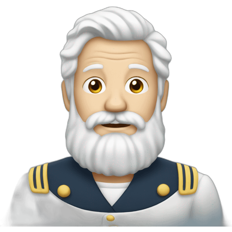 Old fashioned sailor with a white beard emoji