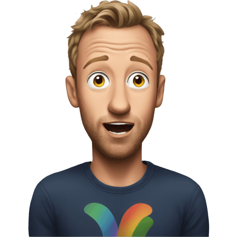 Chris Martin from Coldplay looking surprised emoji