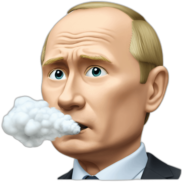 based putin blowing a vape cloud emoji