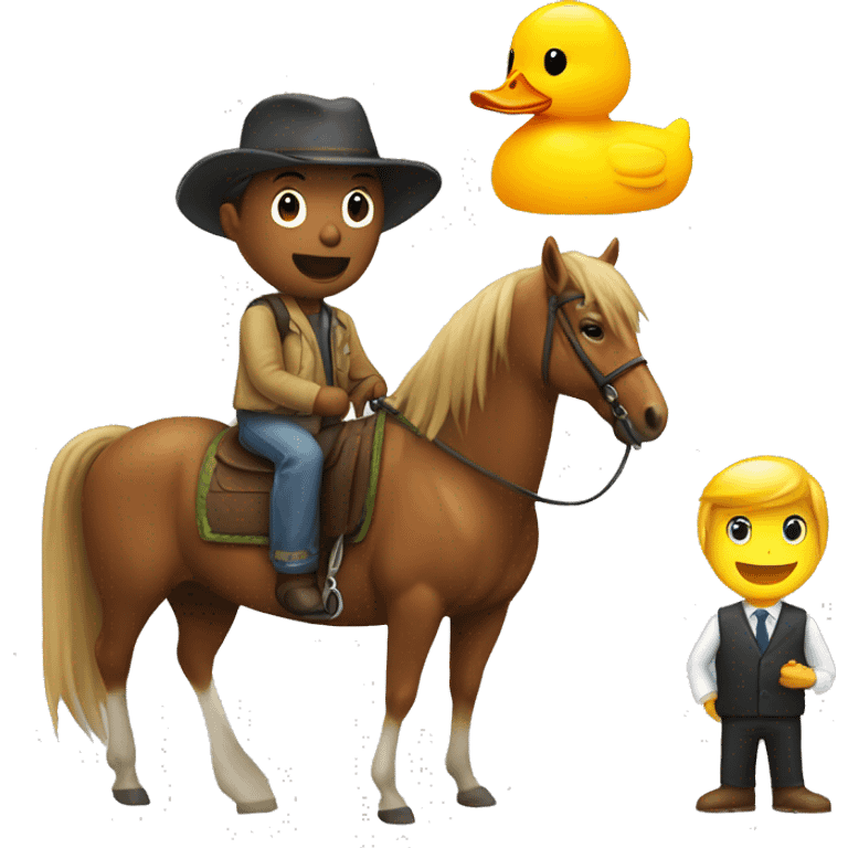 hourse and programmer and duck  emoji