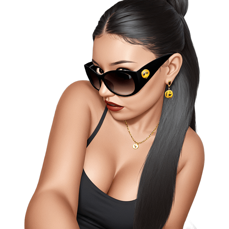 stunning girl in sunglasses emoji