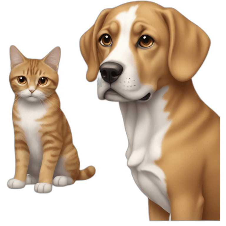 Chien et chat emoji