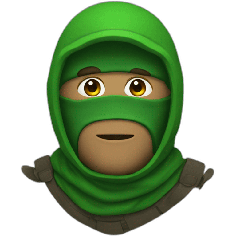 kerchak with green balaclava emoji