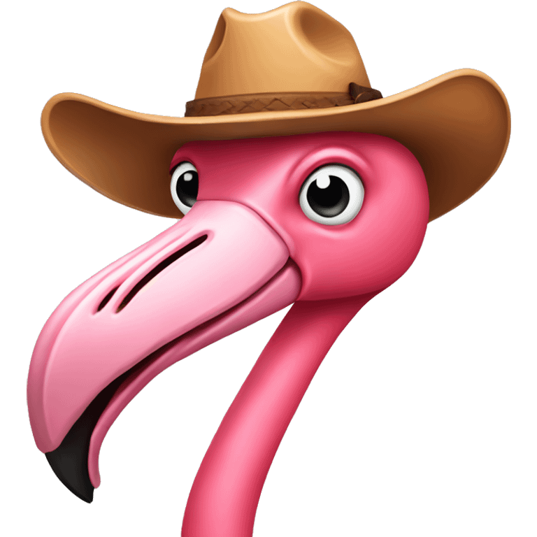 flamingo with cowboy hat emoji