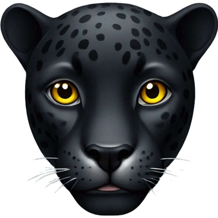 Black jaguar with yellow eyes  emoji