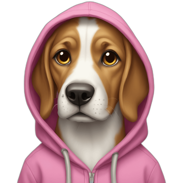 Dog wearing a hoodie  emoji