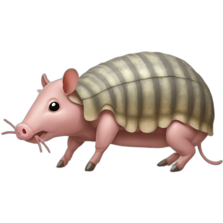 Mottled pig armadillo cow centipede insect emoji