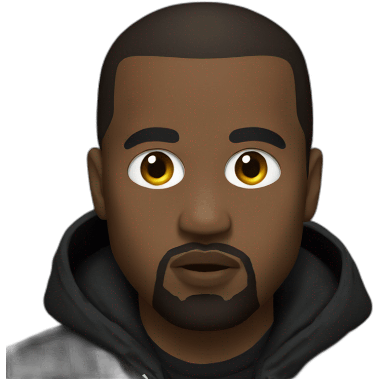 kanye west in black jacket emoji