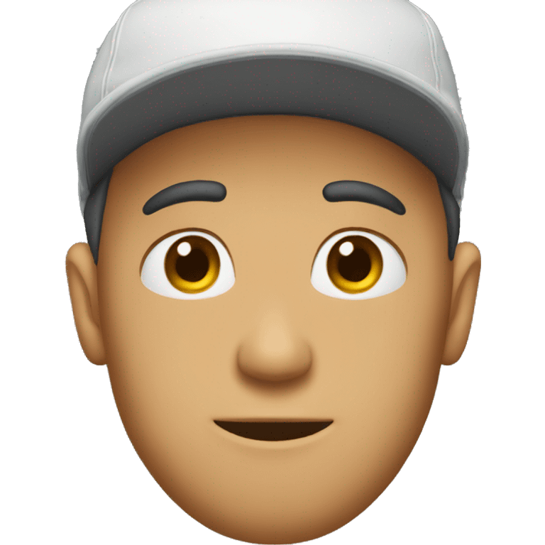 Guy with backwards hat emoji