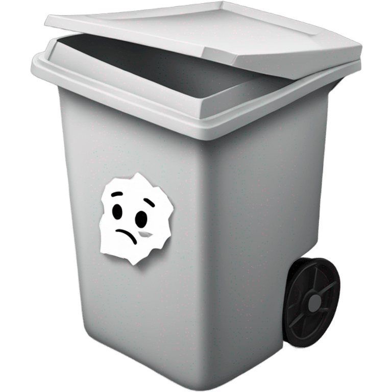 a crumbled paper on a trash can emoji