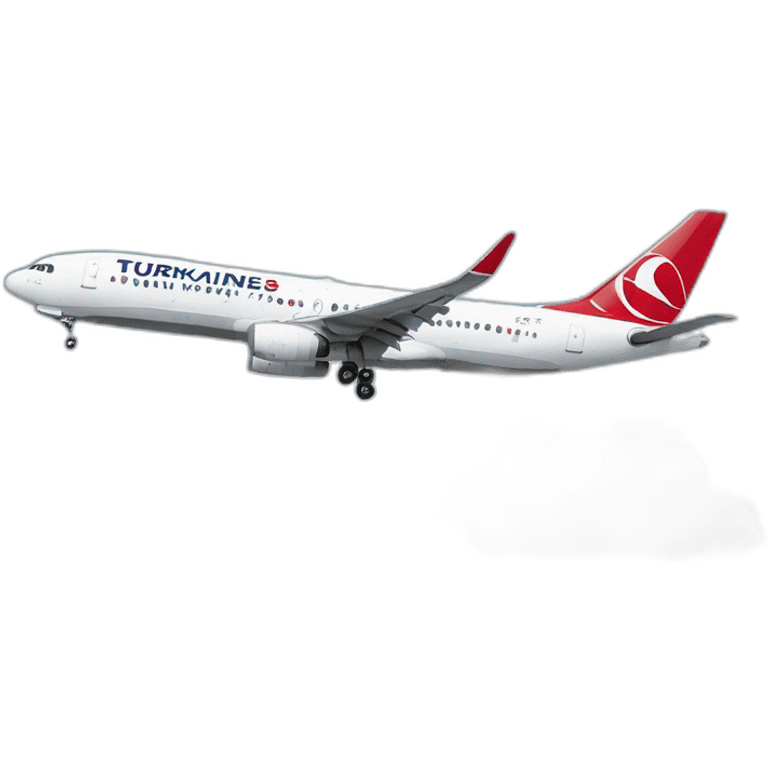 Turkish airlines’s airplane with white clouds emoji