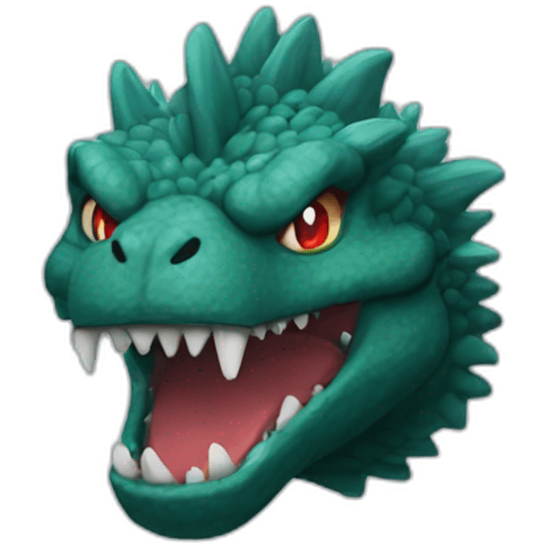 Mystic Godzilla pokemon style face emoji