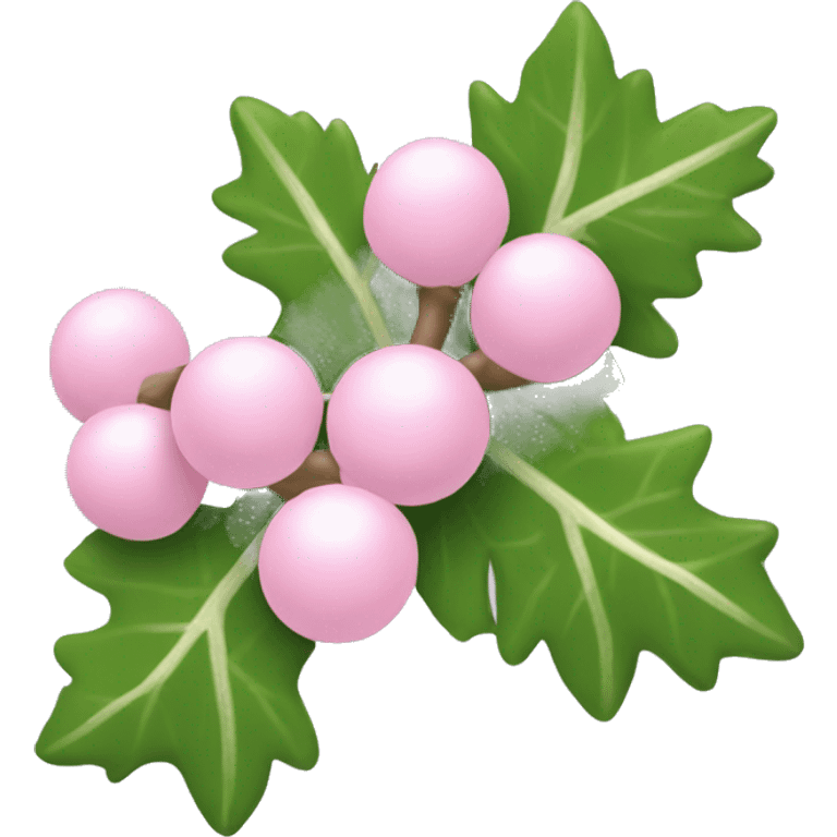 light pink mistletoe emoji