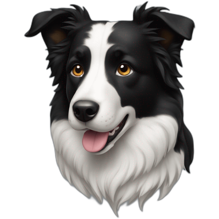 all-black, border-collie emoji