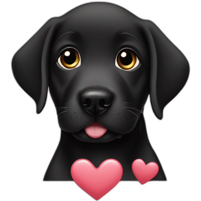  black labrador boy puppy heart emoji