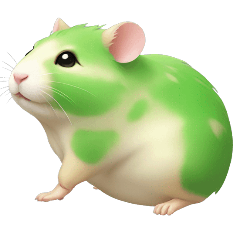 green hamster body emoji