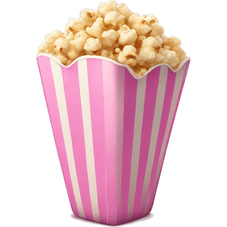 Pink popcorn emoji