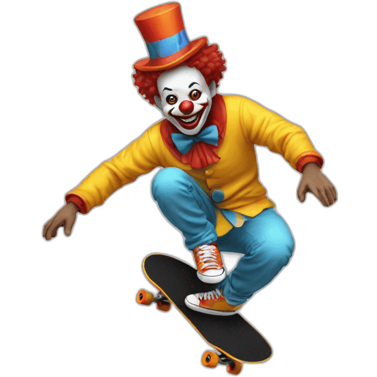 skateboarding clown emoji | AI Emoji Generator