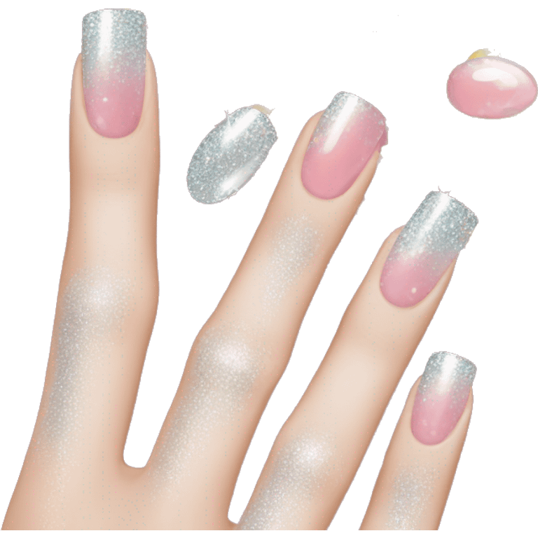 Nail emoji combined with sparkle emoji emoji