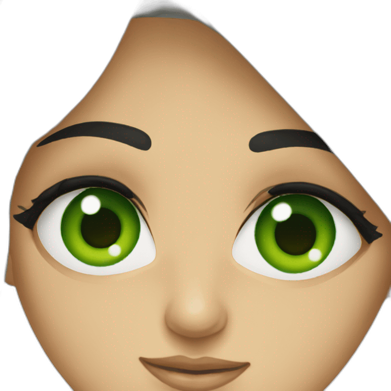 Green eye Iranian girl emoji