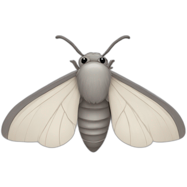 Grey moth with eyes on his wings emoji