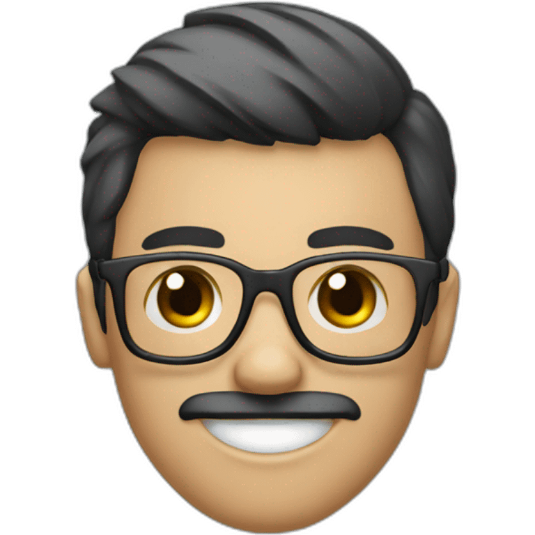 Dental Student with a small black beard and glasses emoji