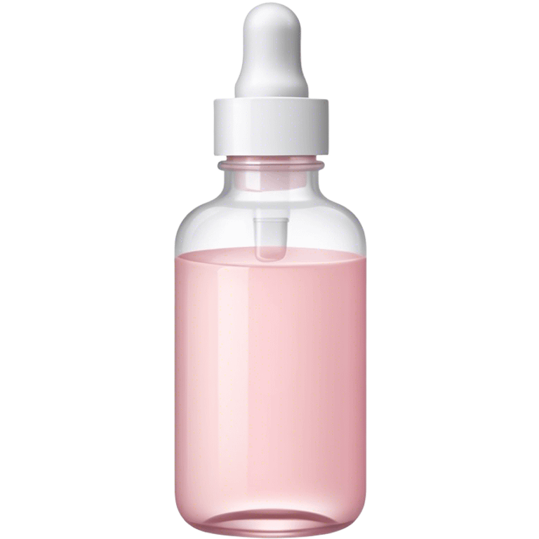 Pale pink serum bottle with white top emoji