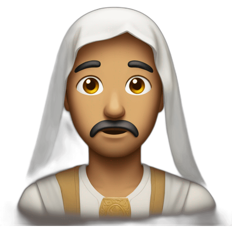 Sad Arabian face emoji