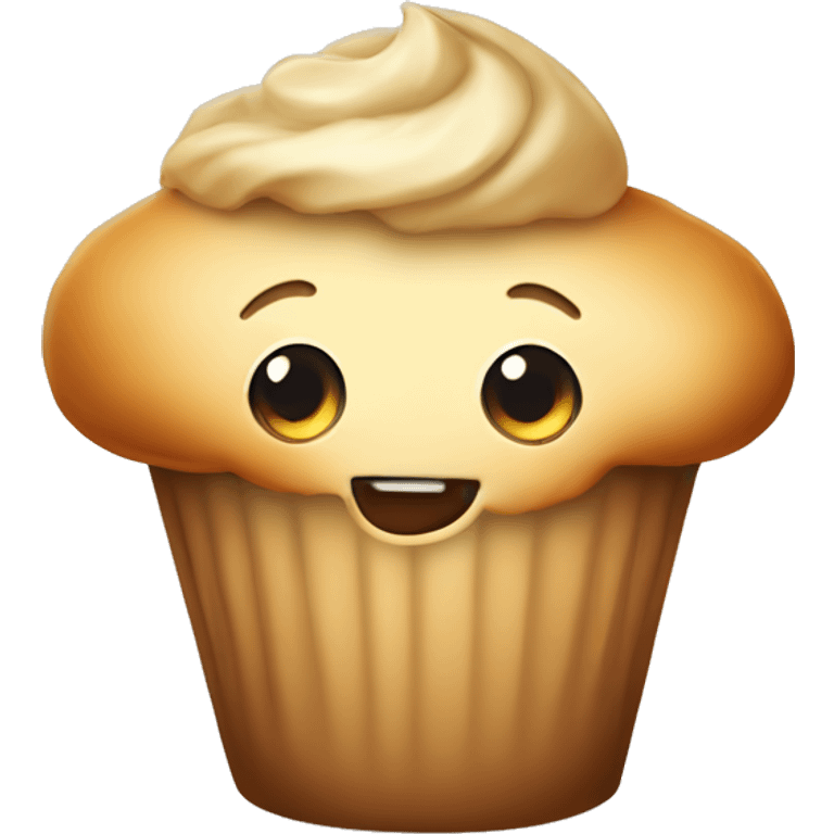 Cute vanilla muffin emoji