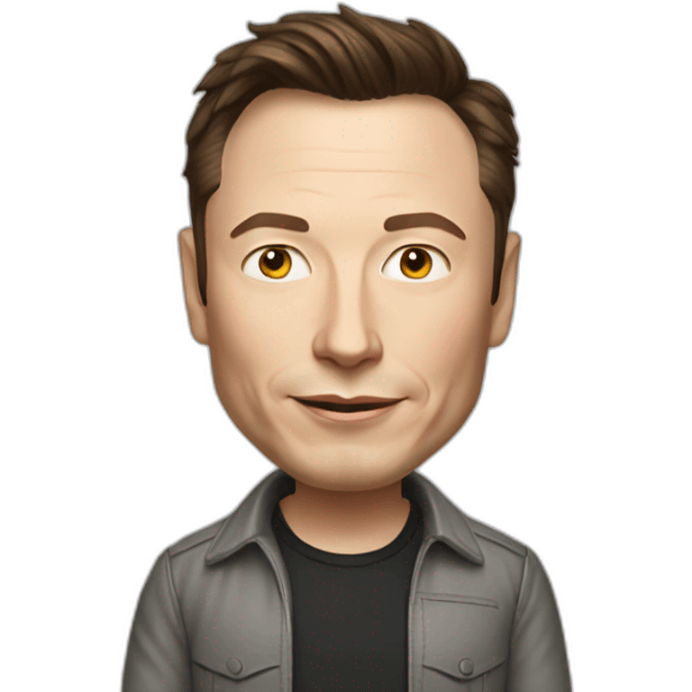 Realistic elon musk full body emoji