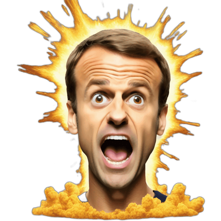 emmanuel macron exploding-head emoji