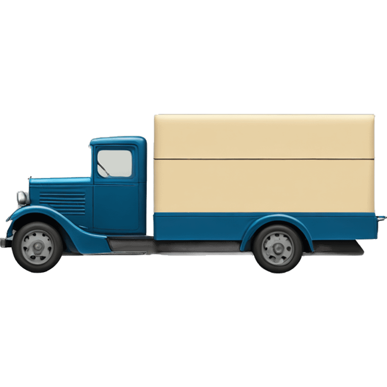 Very long 1934 moving truck side view  emoji