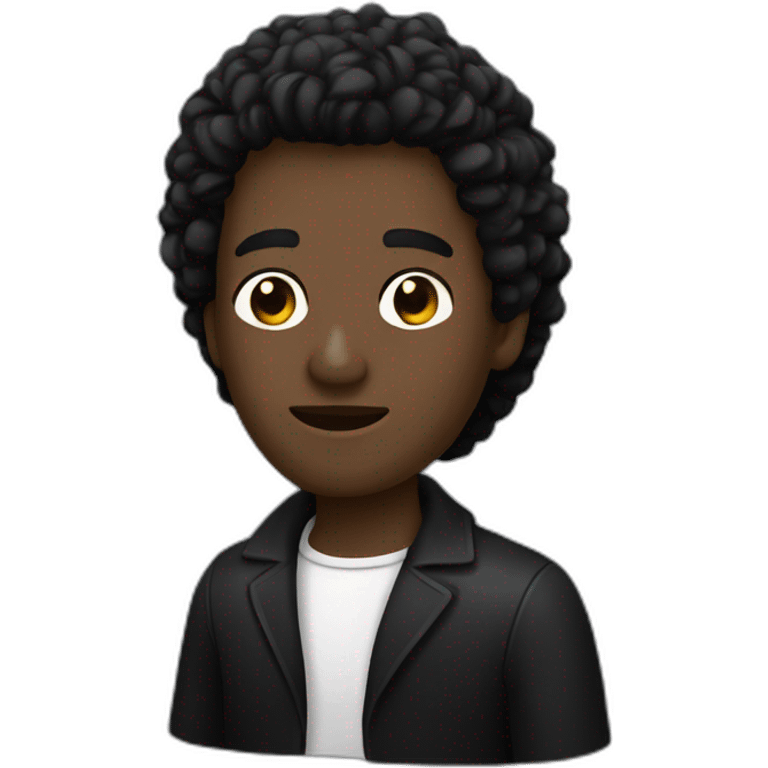 hombre de negro con capa y mascara negra emoji