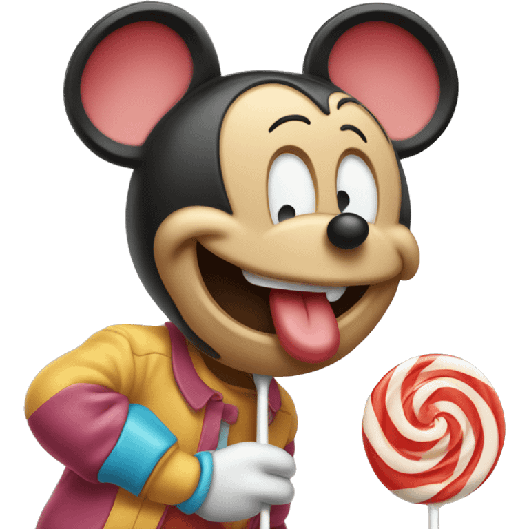 mickeymouse sucking a lollypop emoji