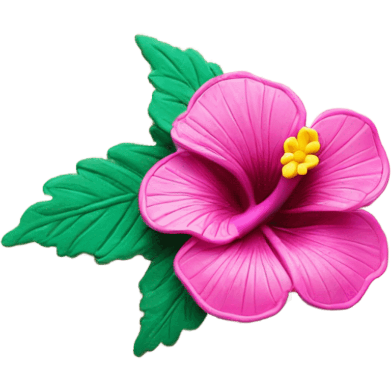 Hibiscus flower hair clip  emoji