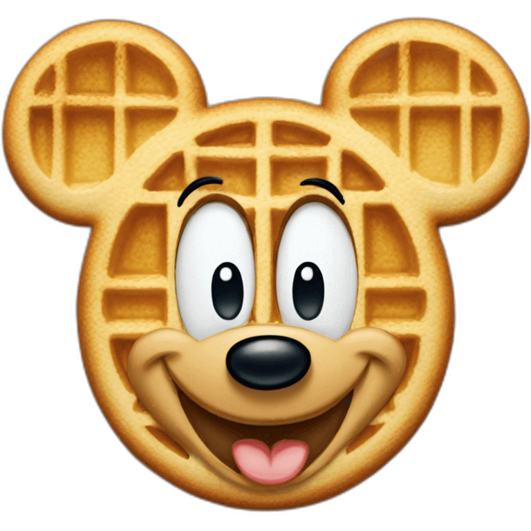 Mickey Mouse waffle emoji