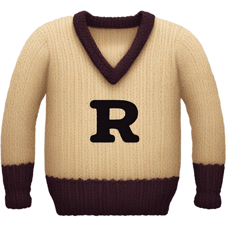 Harry Potter knitted sweater with a letter R emoji