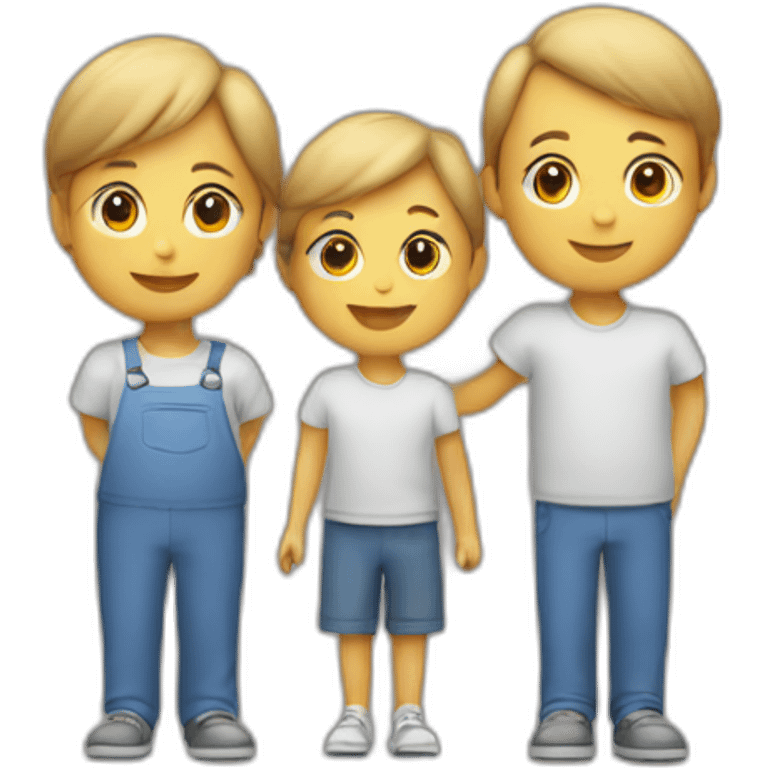 Mom with two Boys on the third place emoji