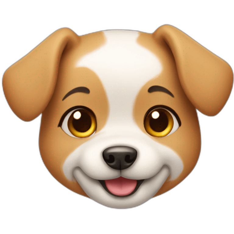 Cute little Smiling Dog  emoji