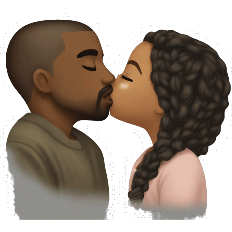 Kanye west kissing north west emoji