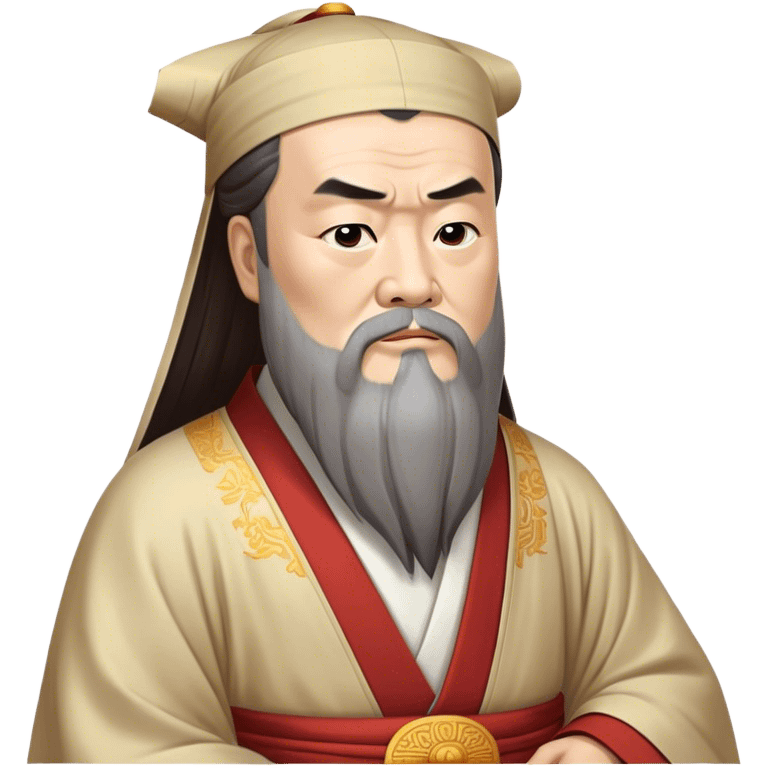 Cinematic Realistic Confucius Portrait Emoji, depicted as a wise ancient philosopher in traditional robes with a serene, contemplative expression, rendered with soft timeless textures and harmonious natural lighting that captures his enduring wisdom. emoji