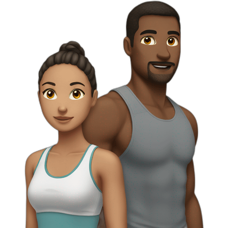 couple training together emoji