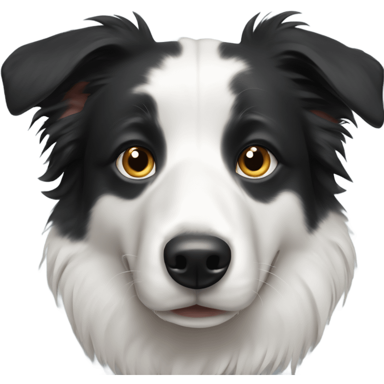 Border collie black ear and eye emoji