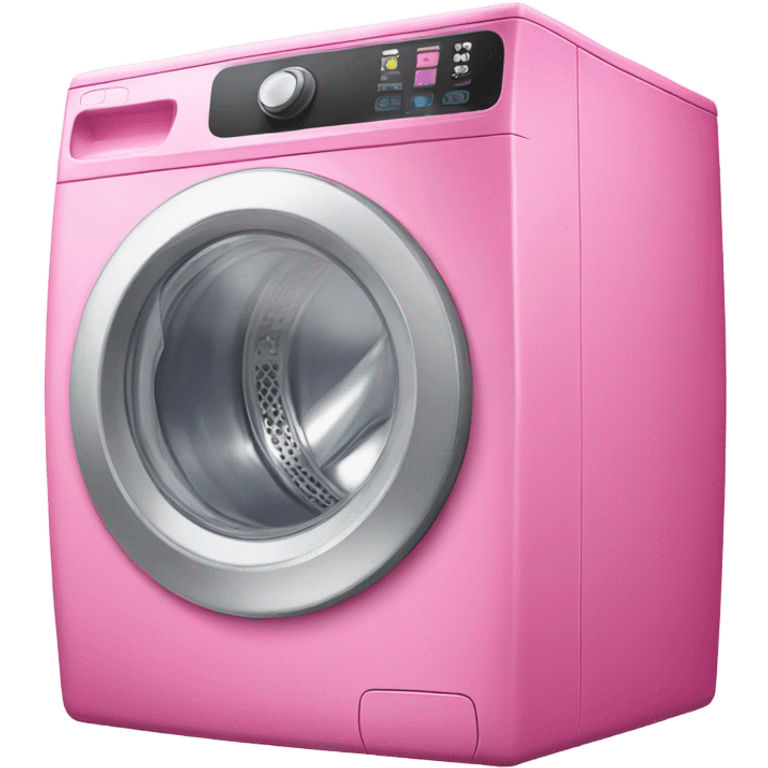 pink washing machine with a ribbon attached emoji